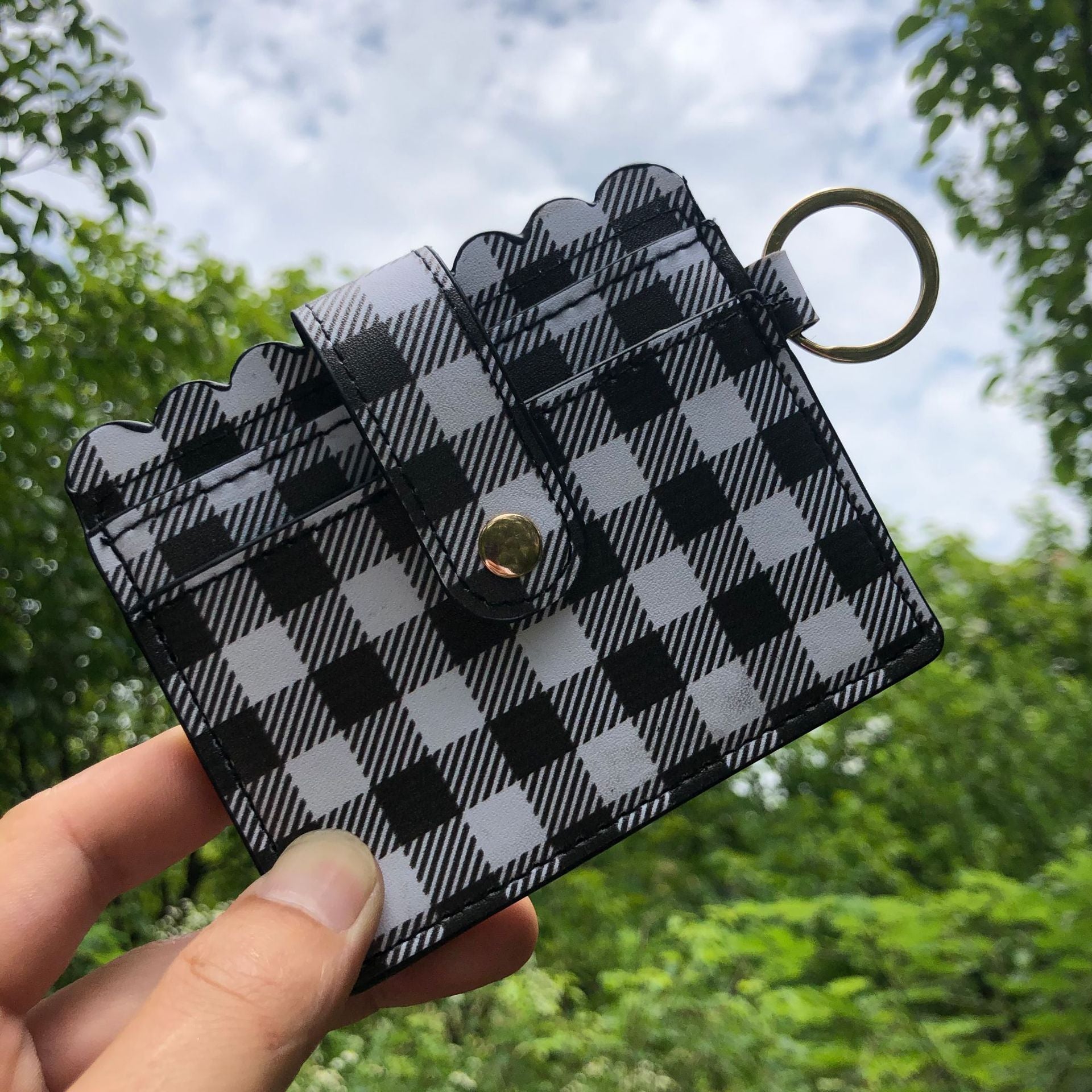 Venta al por mayor Llavero del titular de la tarjeta de la PU